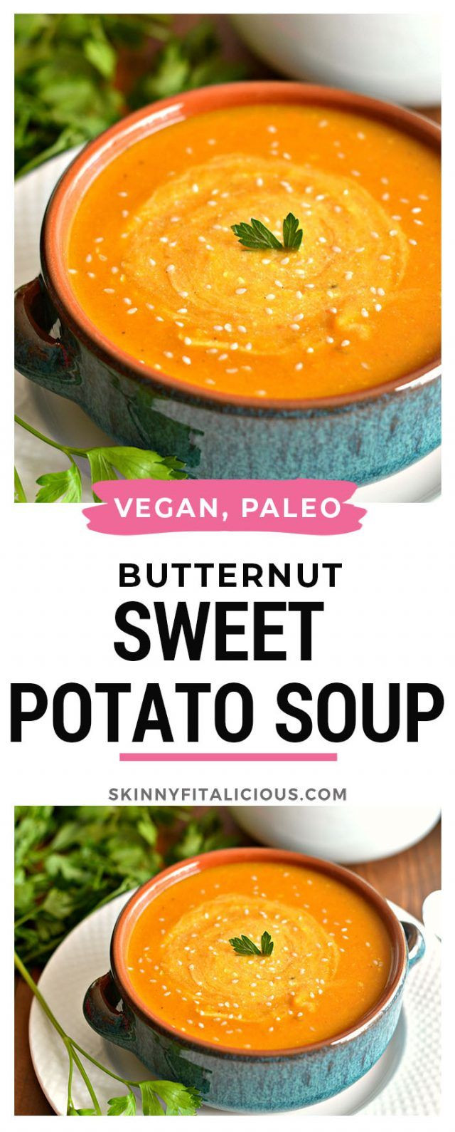 Low Calorie Paleo Recipes
 Butternut Sweet Potato Soup GF Paleo Vegan Low Cal