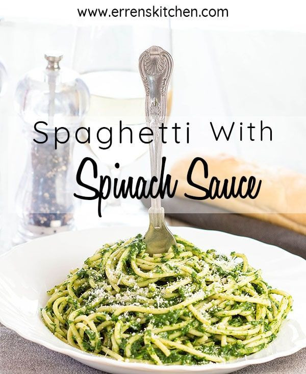 Low Calorie Pasta Sauce Recipes
 Spaghetti with Spinach Sauce Recipe