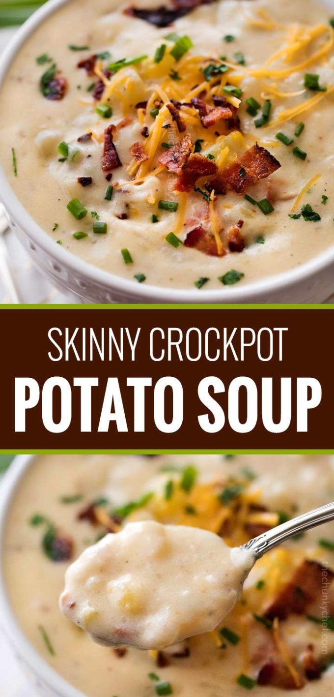 Low Calorie Potato Soup
 A loaded potato soup that’s thick creamy and rich yet