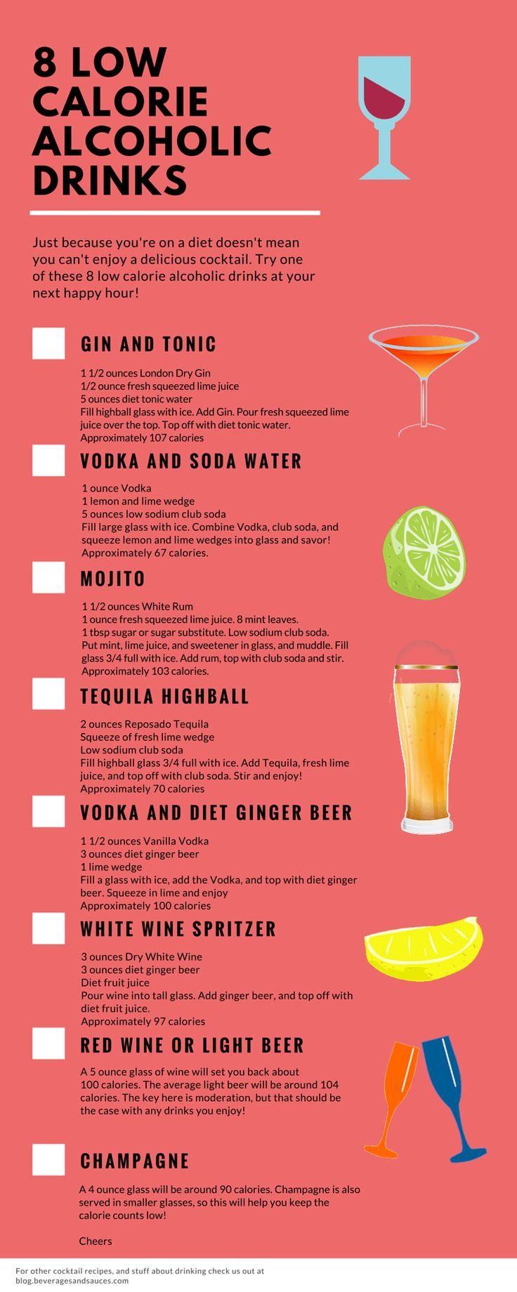 Low Calorie Rum Drinks
 [Infographic] 8 Low Calorie Alcoholic Drinks