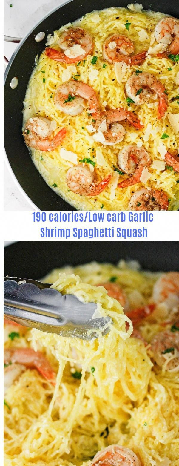 Low Calorie Seafood Recipes
 190 Calories Low Carb Garlic Shrimp Spaghetti Squash Low