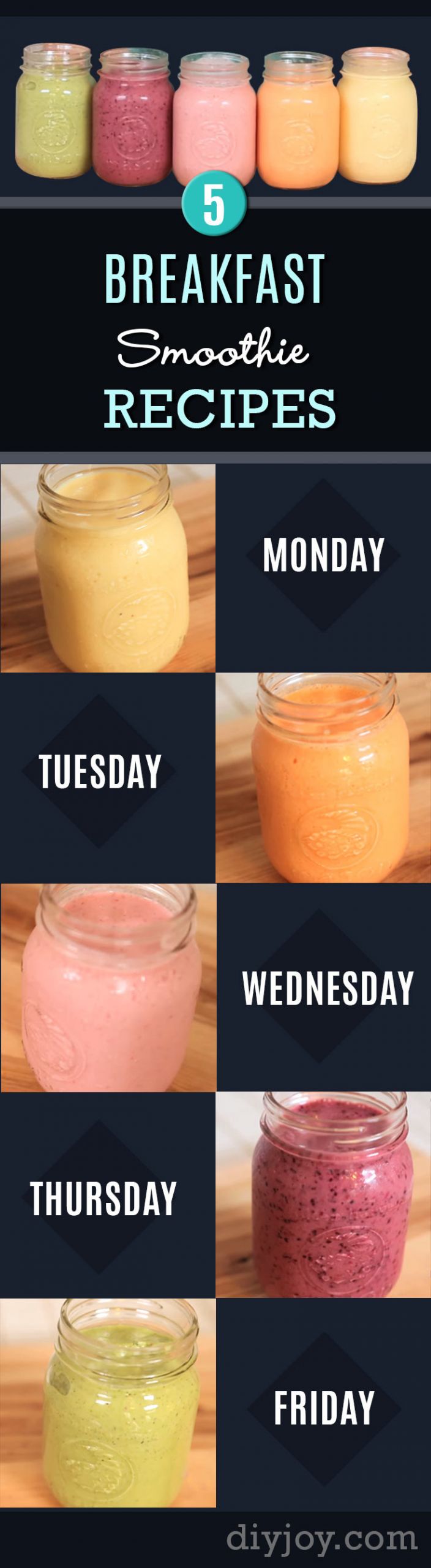 Low Calorie Smoothies For Weight Loss
 Monday to Friday 5 Ultimate Breakfast Smoothie Recipes