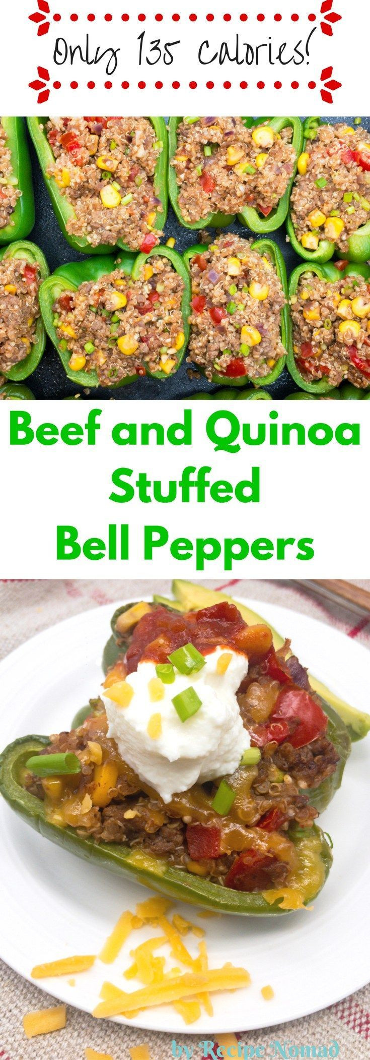 Low Calorie Stuffed Bell Peppers
 Low Calorie Beef Quinoa Stuffed Bell Peppers