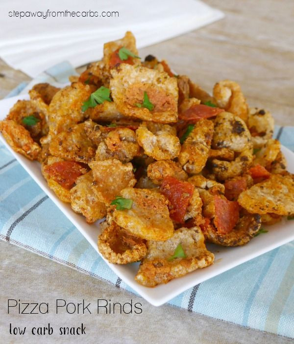 Low Carb Appetizers Atkins
 Pizza Pork Rinds a low carb snack with tomato cheese
