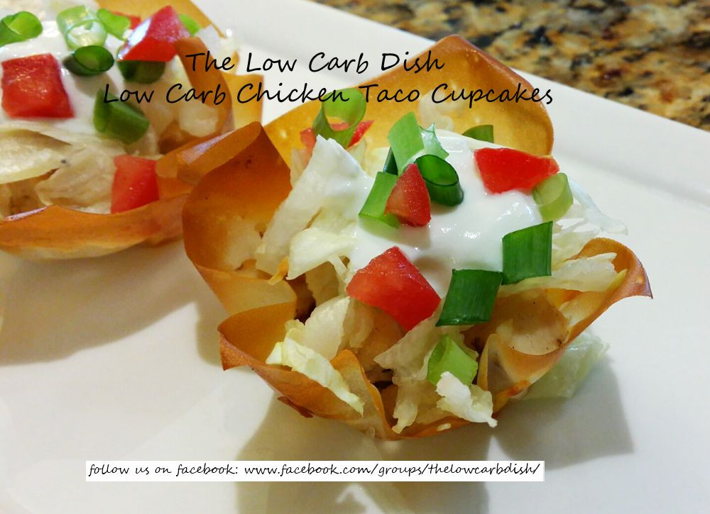 Low Carb Appetizers Atkins
 Low Carb Chicken Taco Cupcakes With images
