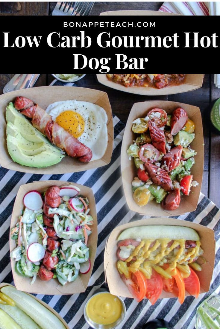 Low Carb Gourmet Recipes
 Low Carb Gourmet Hot Dog Bar Bonappeteach in 2020