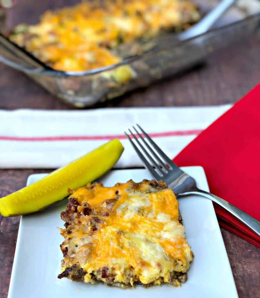 Low Carb Ground Beef Recipes Cream Cheese
 Easy Keto Low Carb Bacon Cheeseburger Casserole with VIDEO