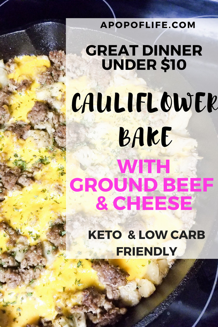 Low Carb Ground Beef Recipes Cream Cheese
 Cauliflower Bake Recipe With Ground Beef & Cheese Keto