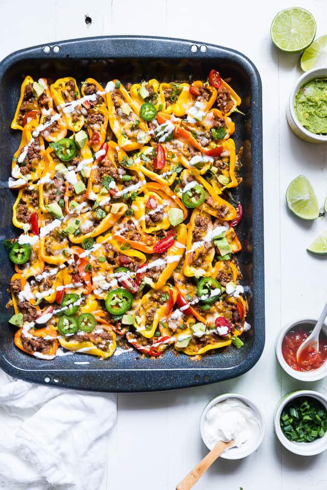 Low Carb Low Calorie Recipes Food Network
 Mexican Mini Bell Pepper Nachos