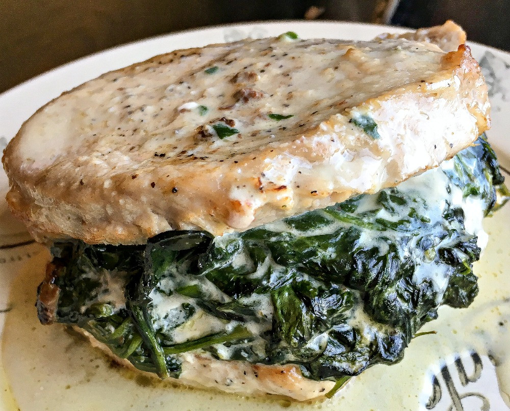 Low Carb Stuffed Pork Chops
 Low Carb Creamed Spinach Stuffed Pork Chops Keto Diet Mom