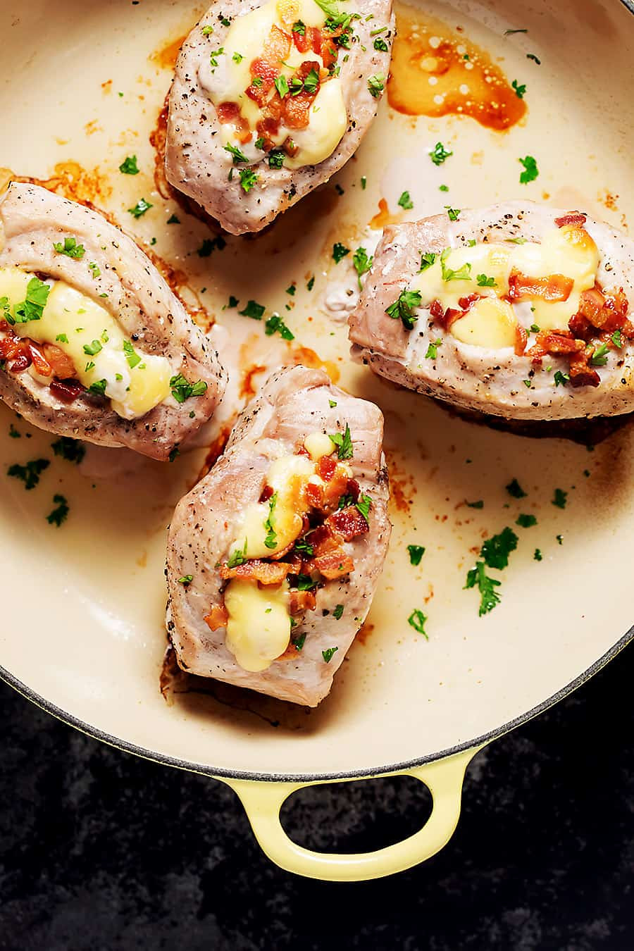 Low Carb Stuffed Pork Chops
 Stuffed Pork Chops with Bacon and Gouda • Low Carb with