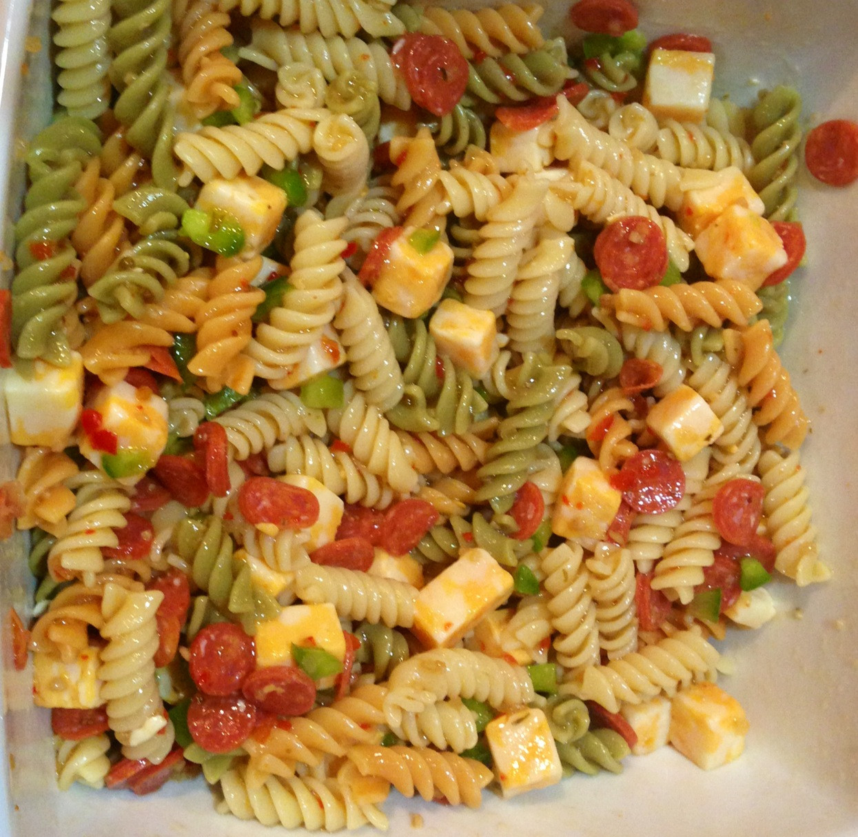 Macaroni Salad With Cheese Cubes
 I M NOT MESSY I M JUST BUSY Pasta Salad Recipe