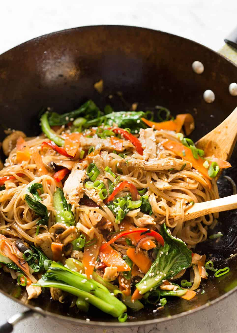 Making Rice Noodles
 Chicken Stir Fry with Rice Noodles