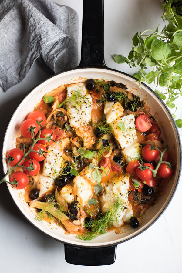 Mediterranean Dinner Recipe
 Easy e Pan Mediterranean Cod with Fennel Kale and