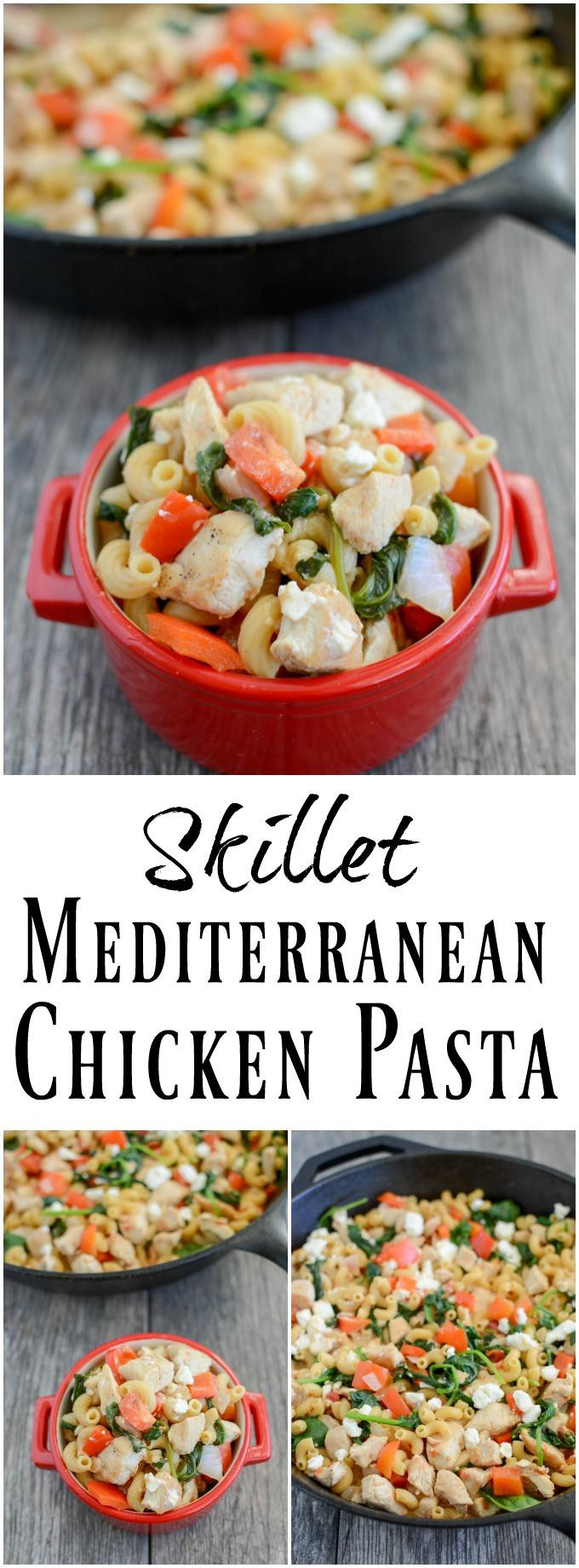 Mediterranean Dinner Recipe
 Skillet Mediterranean Chicken Pasta