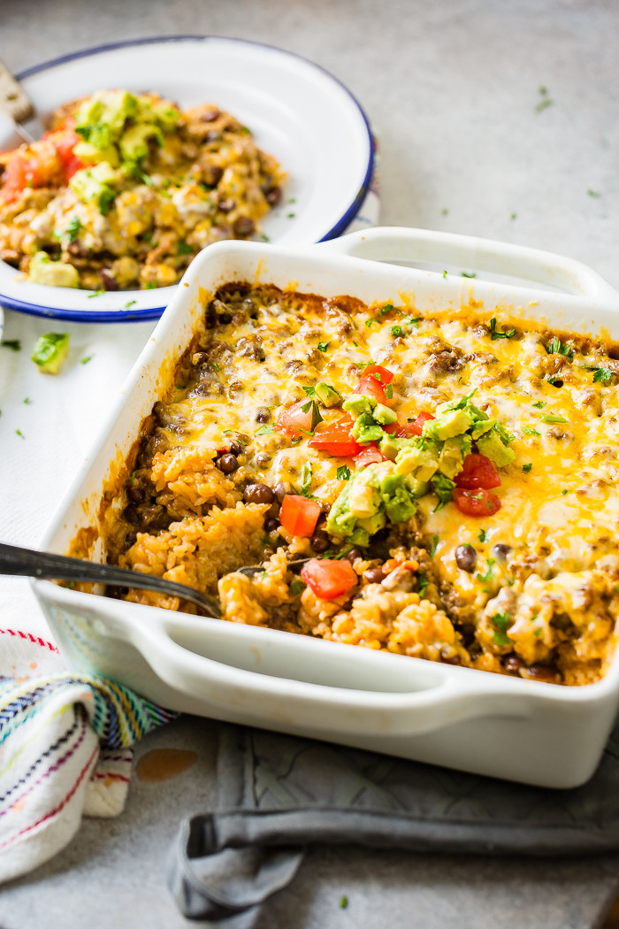 Mexican Casserole With Ground Beef
 Cheesy Ground Beef & Rice Mexican Casserole Video Oh