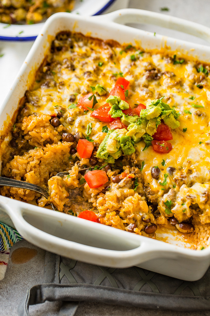 Mexican Casseroles With Ground Beef
 Cheesy Ground Beef & Rice Mexican Casserole Video Oh