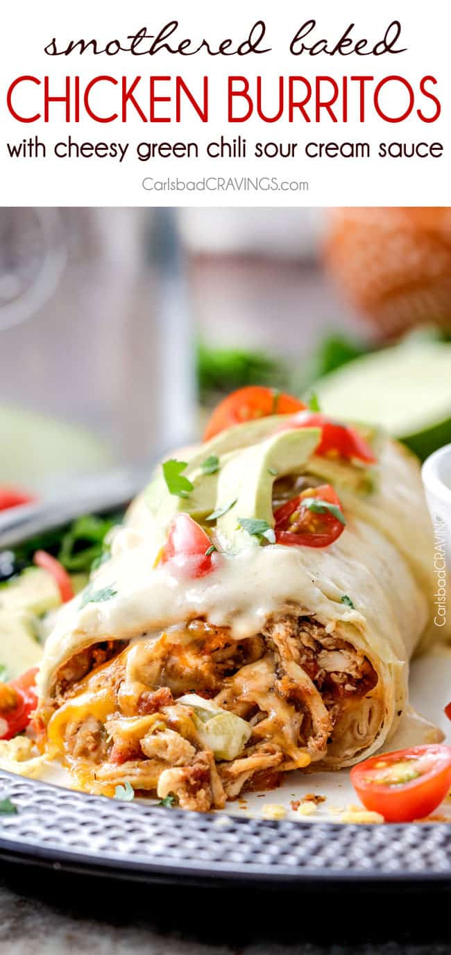 Mexican Chicken Burrito Recipes
 Smothered Baked Chicken Burritos Carlsbad Cravings