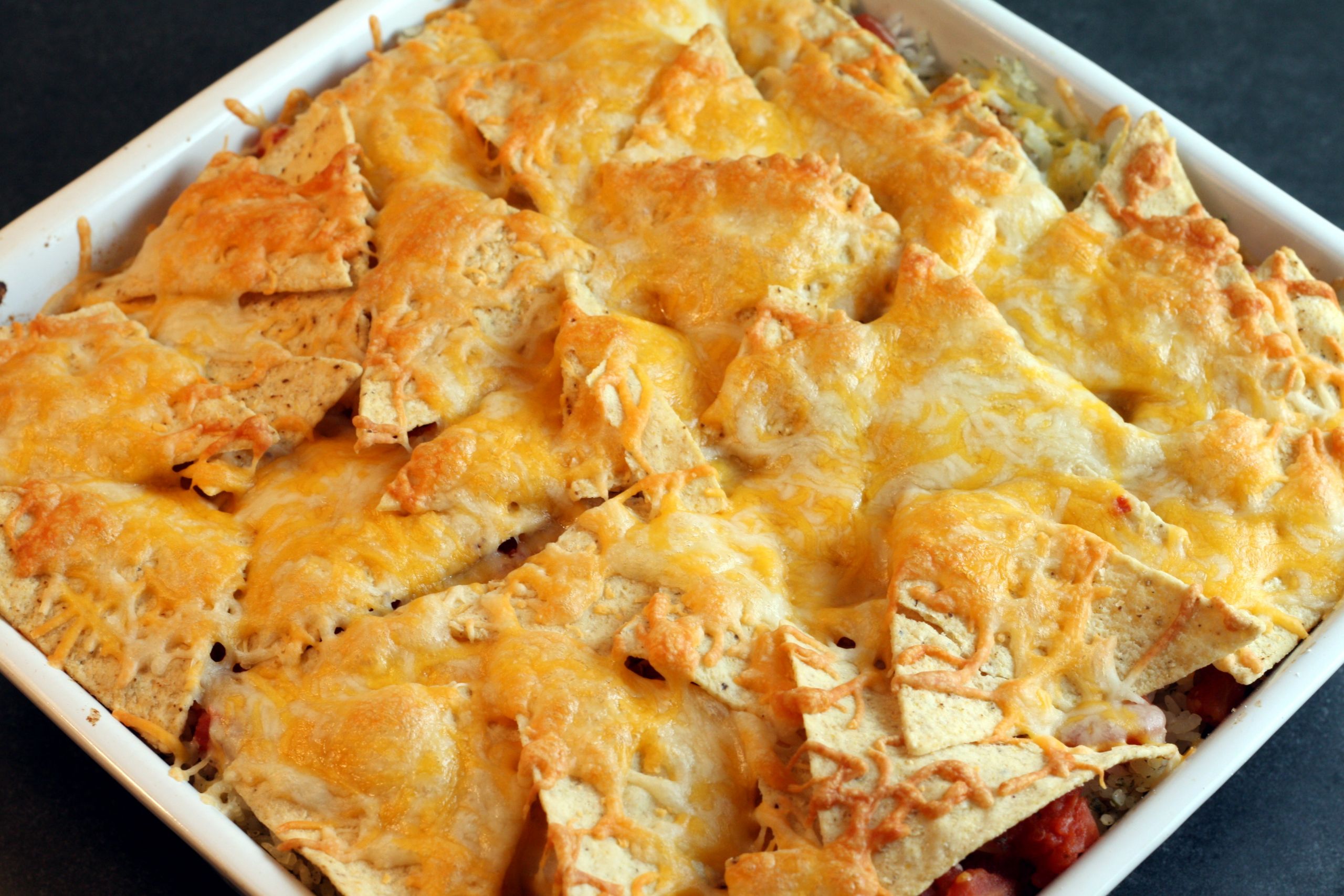 Mexican Chicken Casserole With Tortilla Chips
 Mexican Casserole with tortilla chips – First Look Then Cook