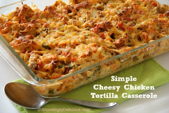 Mexican Chicken Casserole With Tortilla Chips
 mexican chicken casserole with tortilla chips