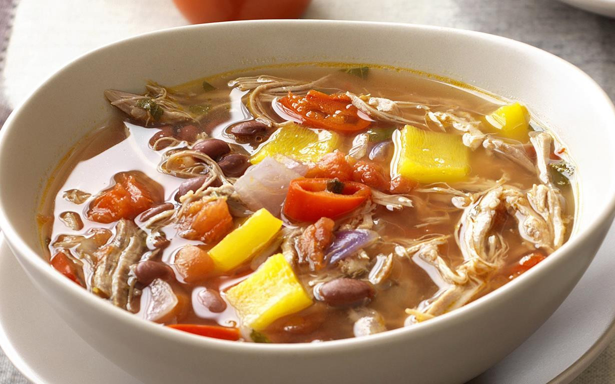 Mexican Pork Soup
 MEXICAN BEAN AND SHREDDED PORK SOUP