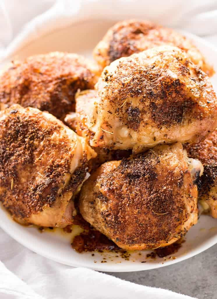 Microwaved Chicken Thighs
 Crispy Baked Chicken Thighs The Salty Marshmallow