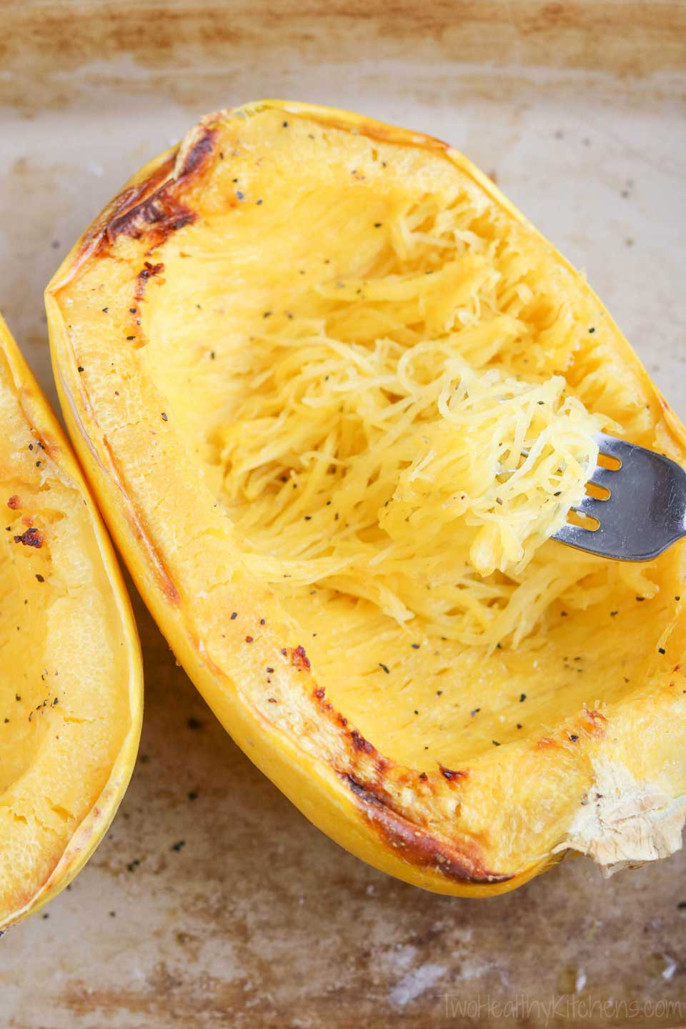 Microwaved Spaghetti Squash
 Microwave Spaghetti Squash with Sage Browned Butter and