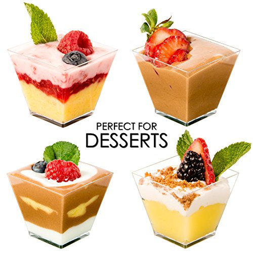 Mini Dessert Cups Recipe
 DLux™ Mini Dessert Cups Appetizer Bowls & Spoons with
