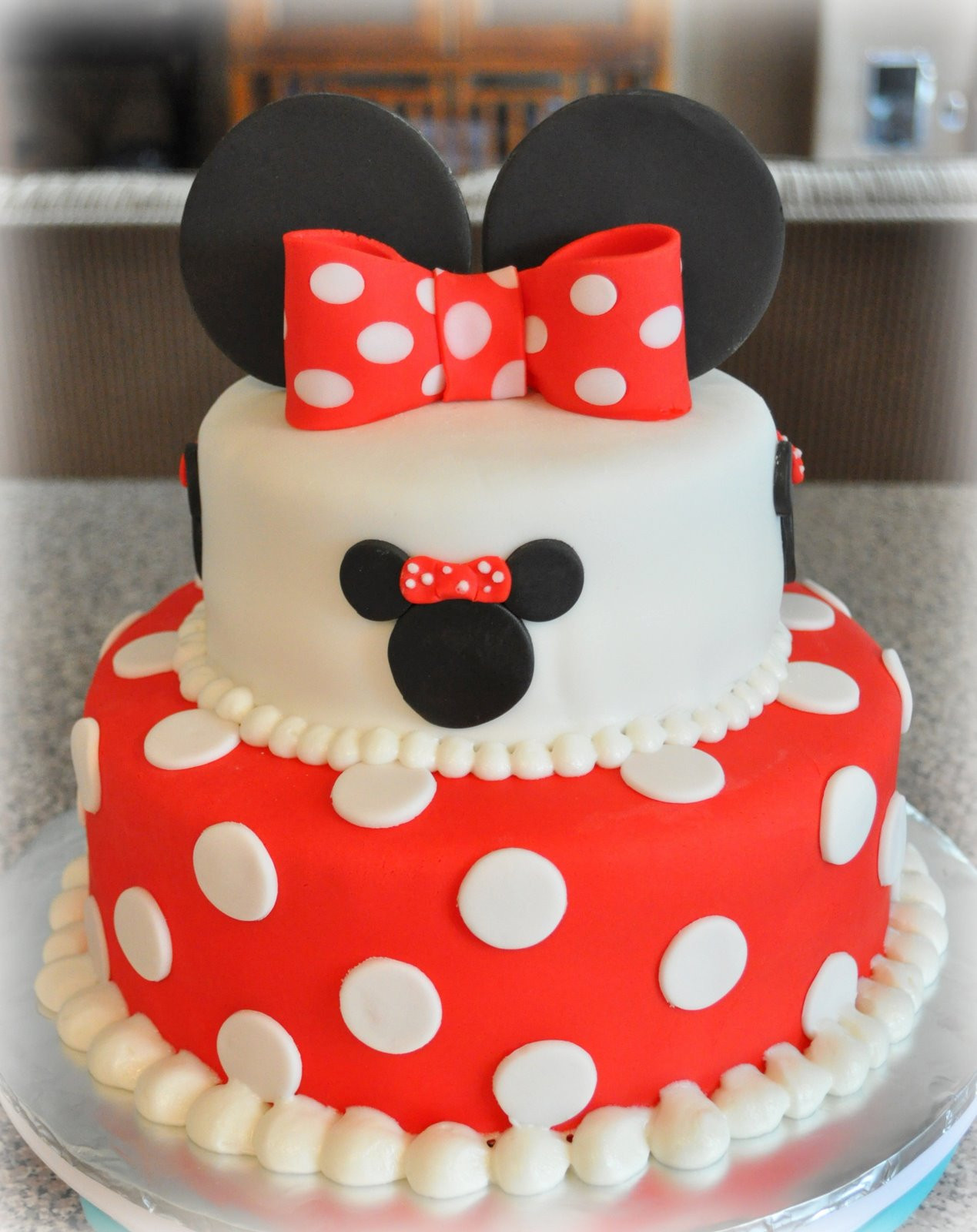 Minnie Mouse Birthday Cake
 just being Judy 2 Tier Minnie Cake