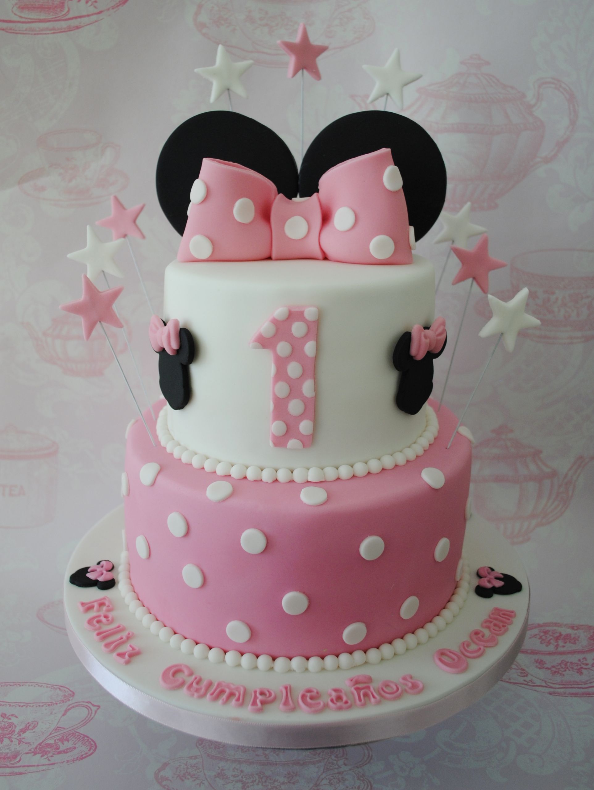Minnie Mouse Birthday Cake
 Miss Cupcakes Blog Archive 2 tiered Minnie mouse