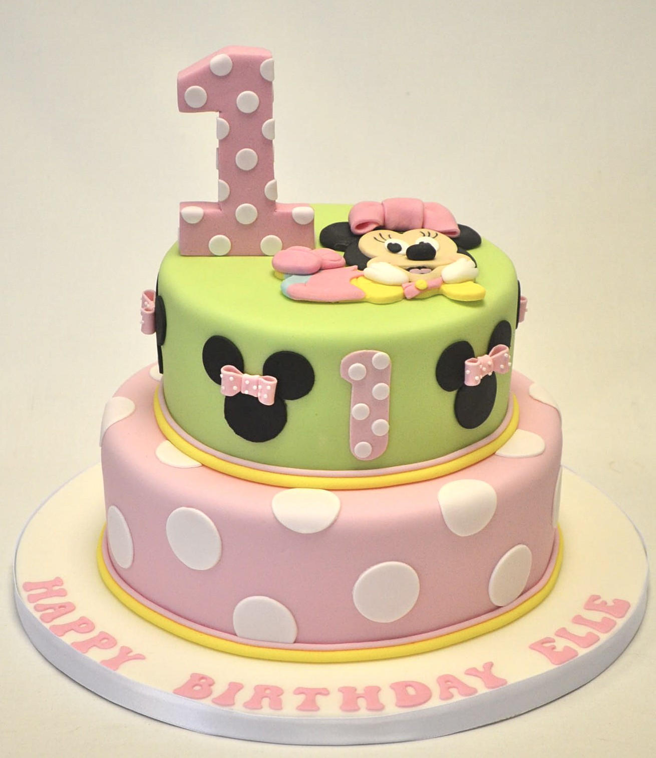 Minnie Mouse Birthday Cake
 2 Tier Baby Minnie Mouse Cake Children s Birthday Cakes