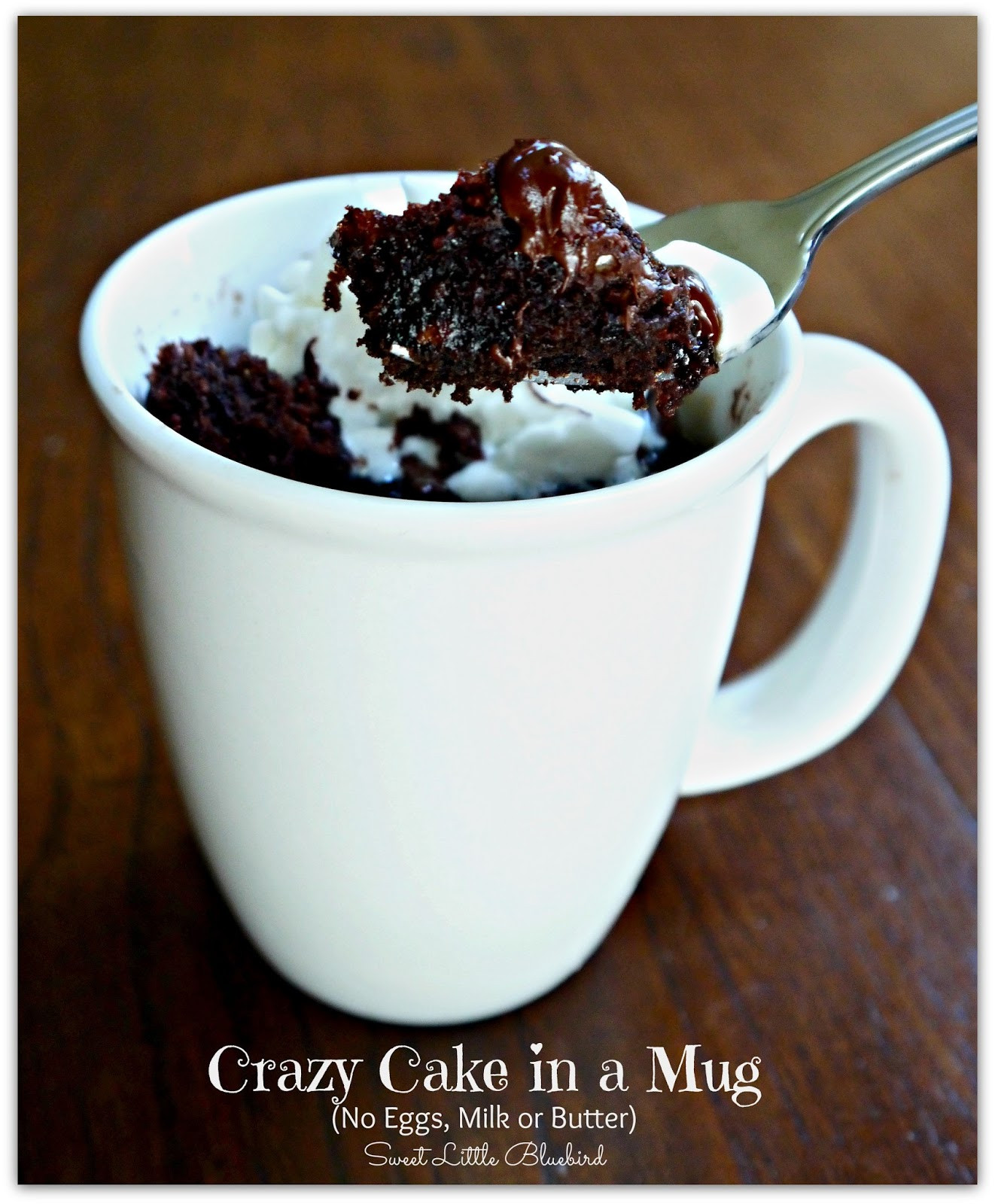 Mug Cake With Cake Mix And No Egg
 Crazy Cake in a Mug No Eggs Milk or Butter Ready in