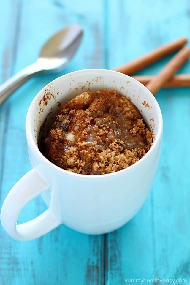 Mug Coffee Cake
 e Minute Coffee Cake in a Mug Yummy Healthy Easy