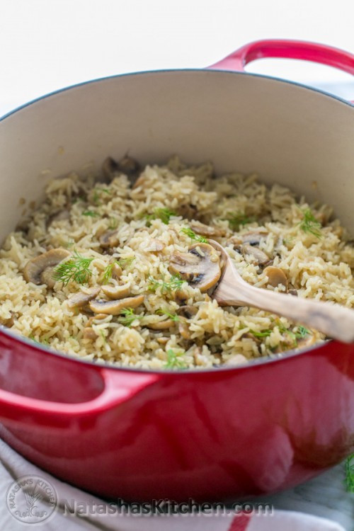 Mushroom Rice Pilaf Recipe
 Mushroom Rice Pilaf a one pot meal NatashasKitchen