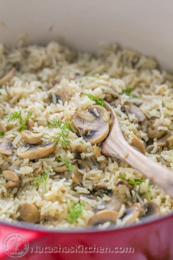 Mushroom Rice Pilaf Recipe
 Mushroom Rice Pilaf a one pot meal NatashasKitchen