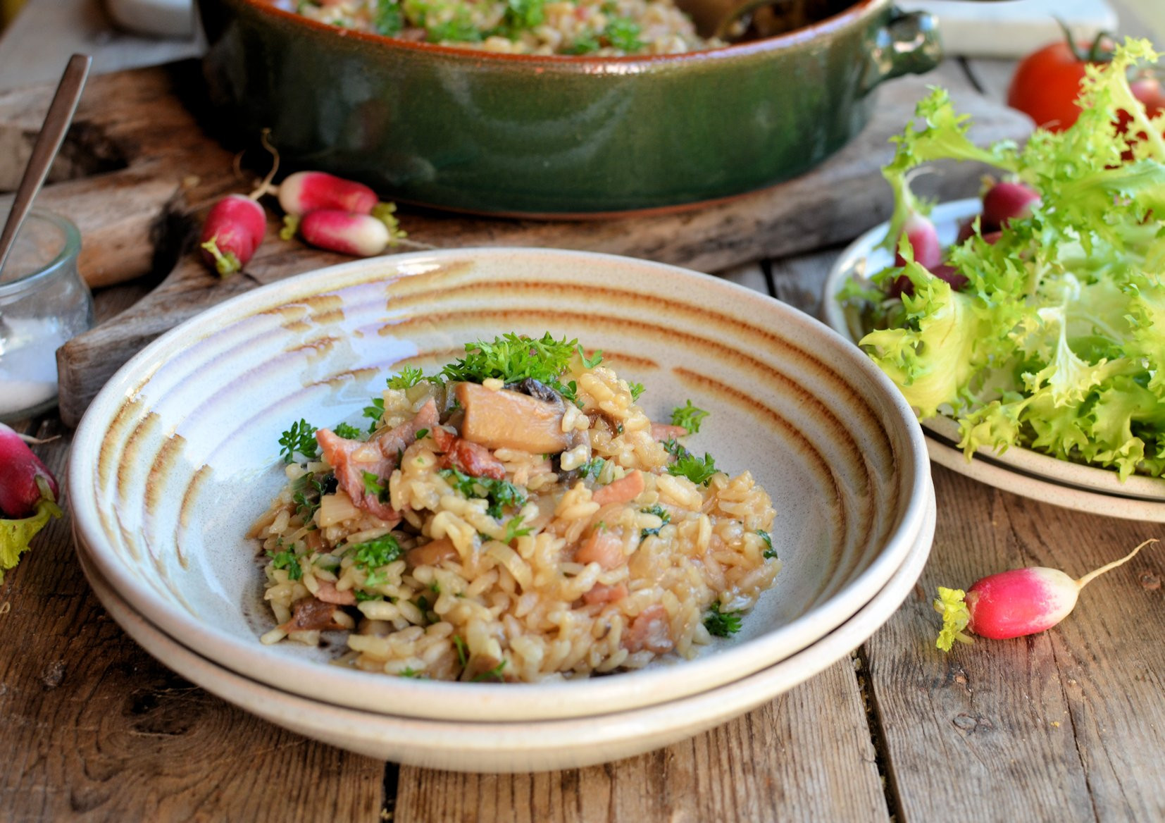 Mushroom Risotto Calories
 Easy Baked Bacon and Mushroom Risotto Low Calorie
