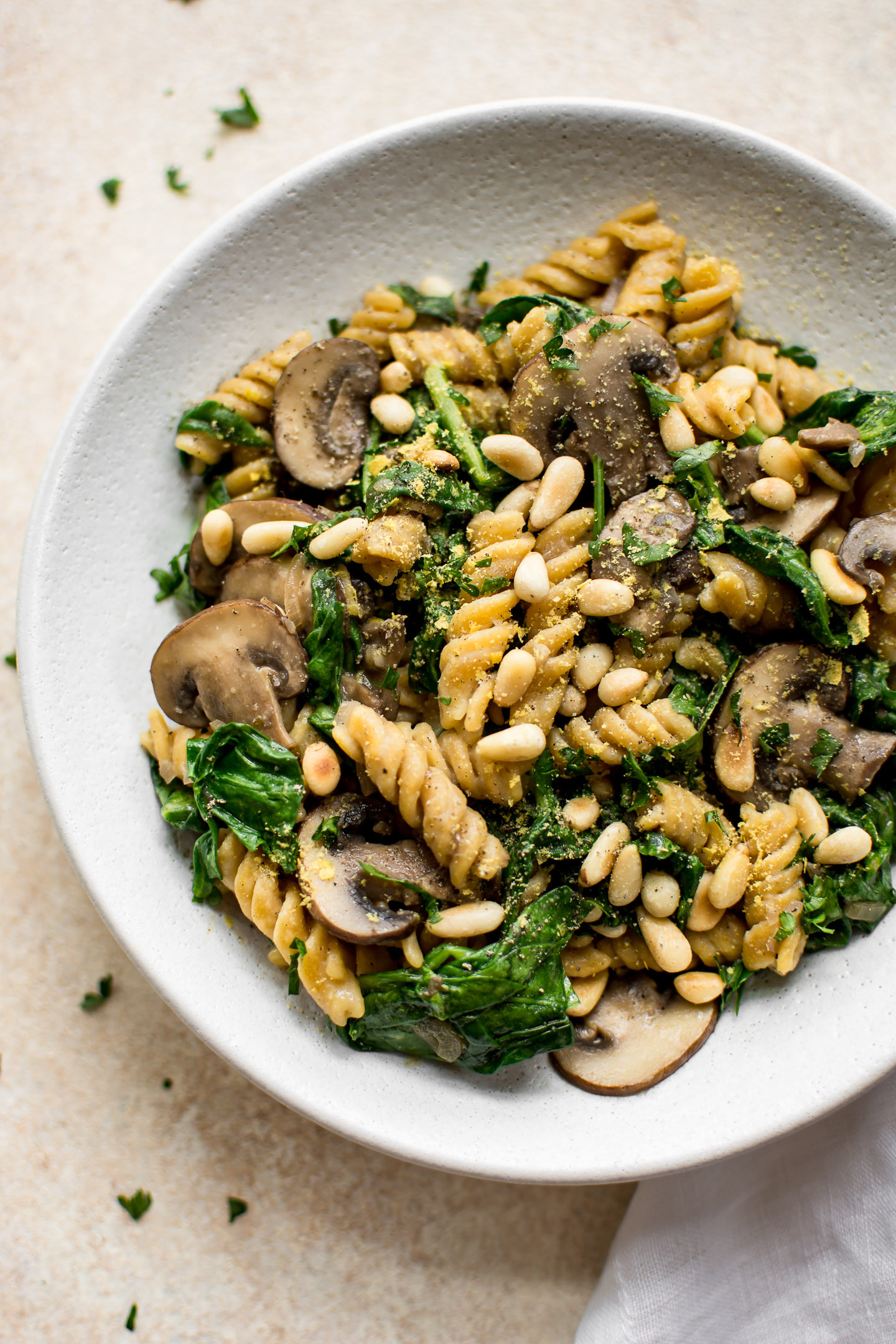 Mushrooms Vegetarian Recipes
 Vegan Spinach and Mushroom Pasta • Salt & Lavender