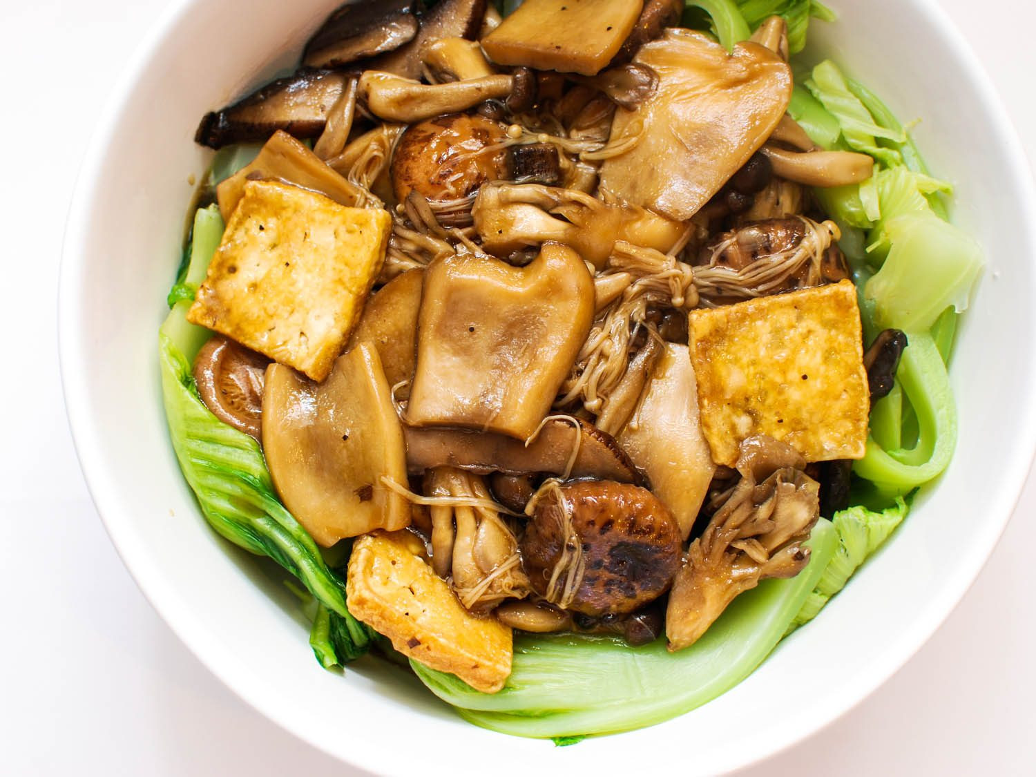 Mushrooms Vegetarian Recipes
 Mushrooms and Tofu With Chinese Mustard Greens Recipe