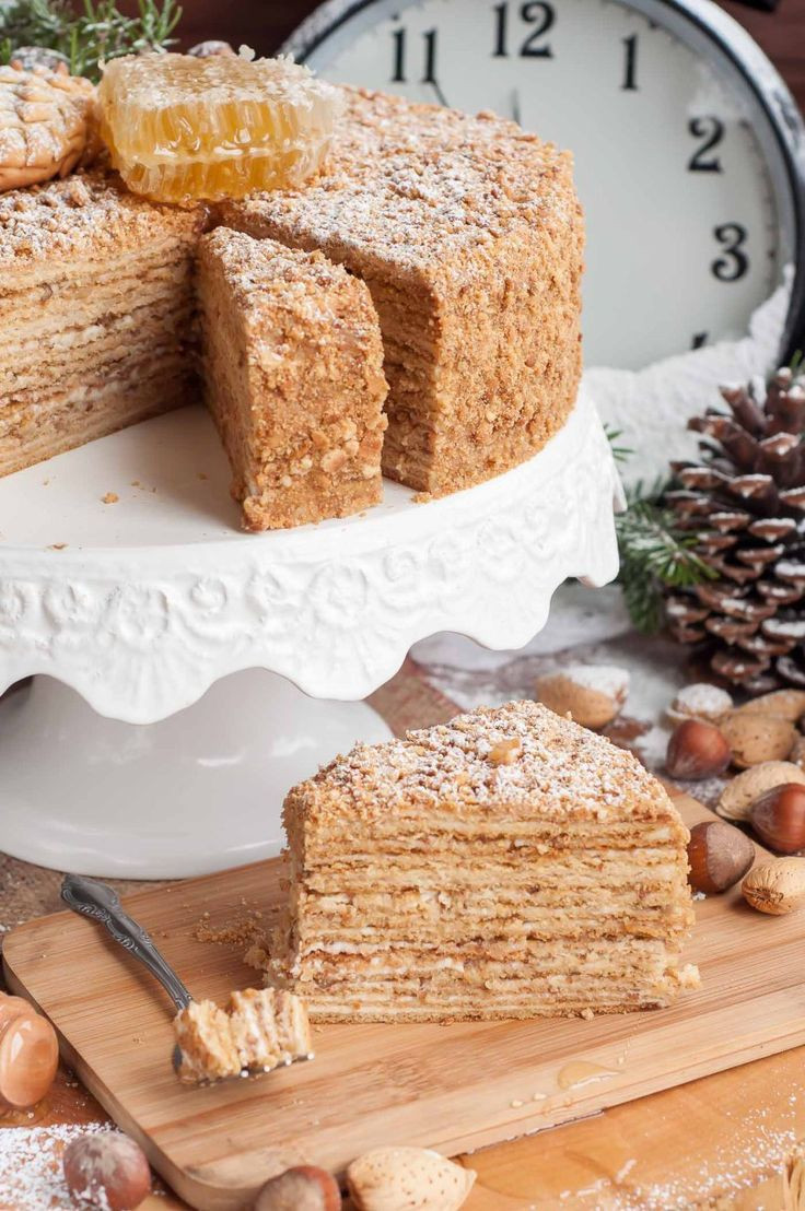 New Year Day Desserts
 New Year s Honey Cake Medovik Recipe