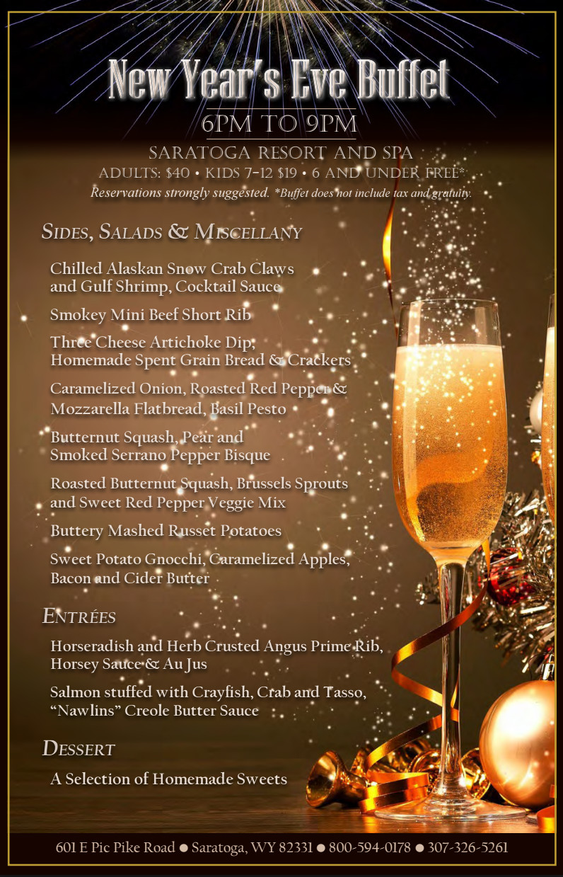 New Years Dinner Menu
 Join us for a Christmas Day Dinner and New Years Eve Buffet