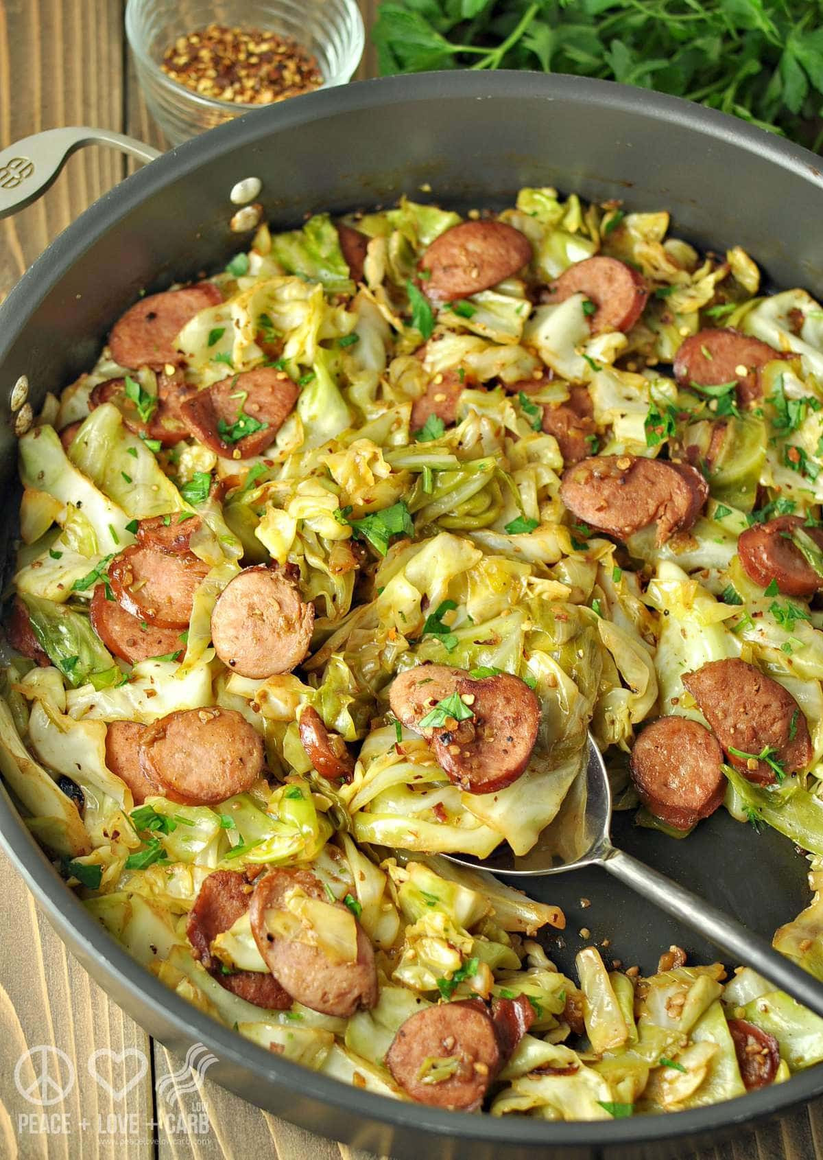 No Carb Dinner Recipes
 Fried Cabbage with Kielbasa Low Carb Paleo Gluten Free