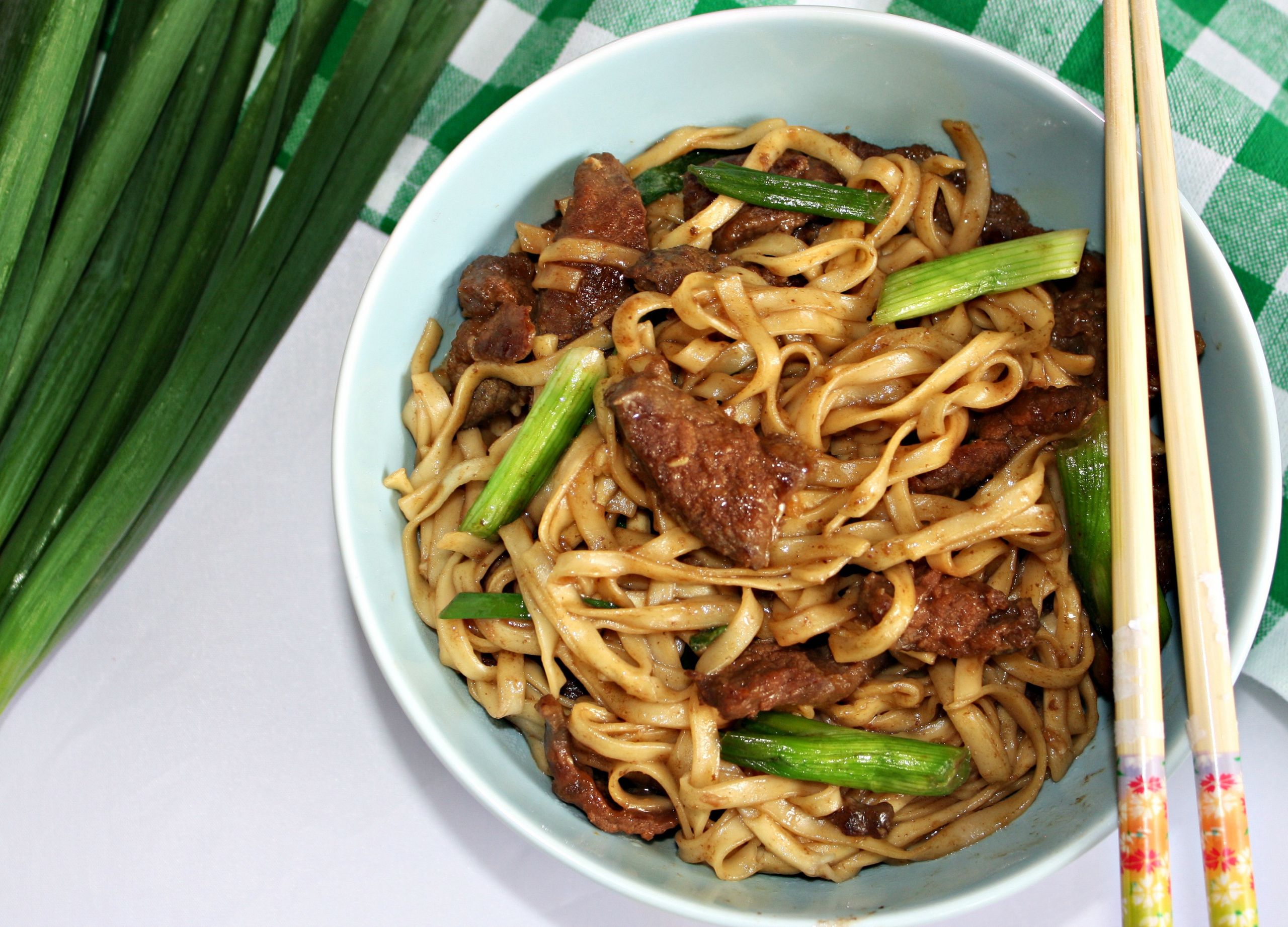 Noodles And Beef
 Beef with Noodles Asian Style