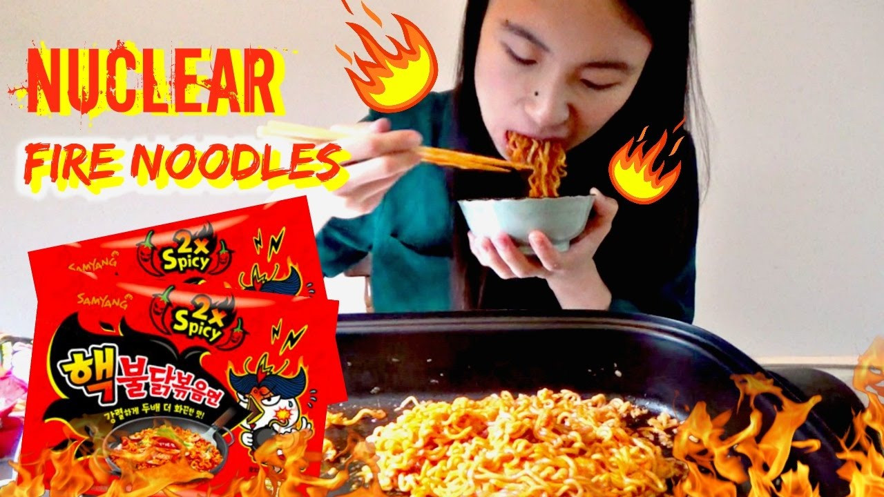 Nuclear Spicy Noodles
 NUCLEAR FIRE NOODLE CHALLENGE 2X Bags 2X SPICY