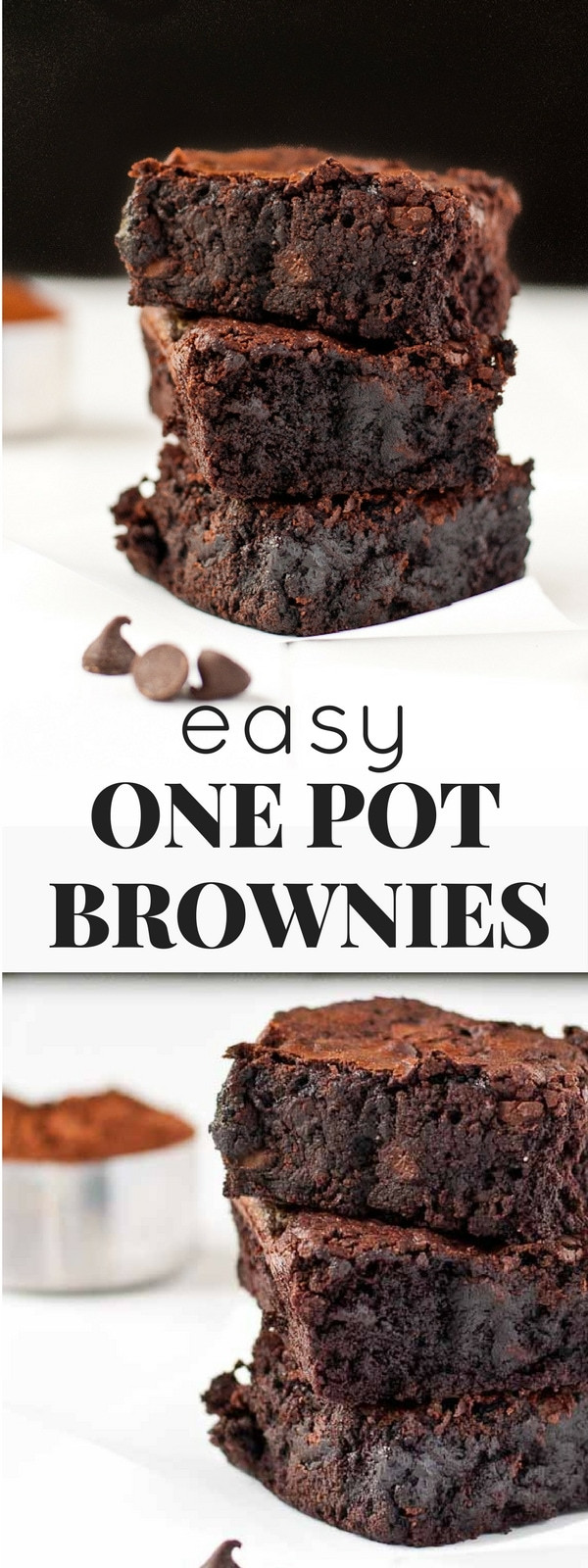 One Pot Brownies
 Easy e Pot Fudge Brownies