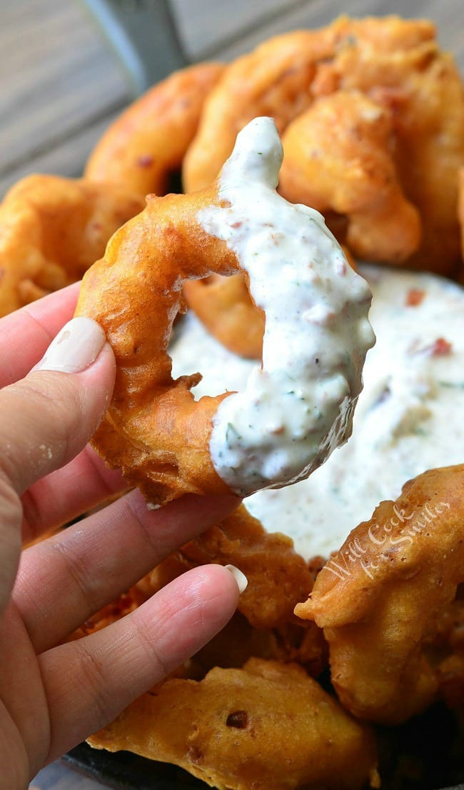 Onion Ring Sauce
 Bacon ion Rings with Bacon Ranch Dipping Sauce Will