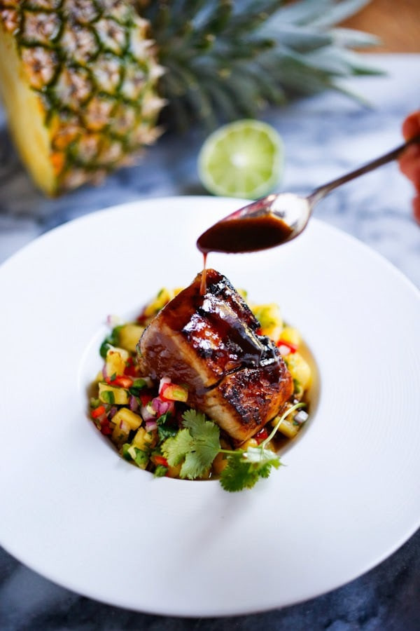 Ono Fish Recipes Lovely Seared O with Honey soy Glaze and Pineapple Salsa
