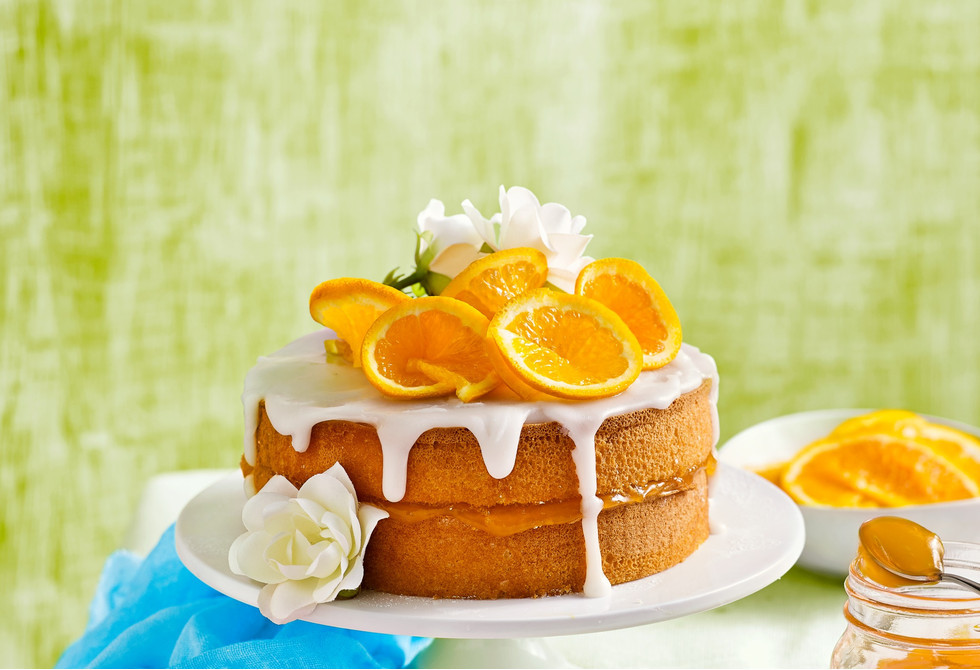 Orange Sponge Cake
 Orange and lemon sponge cake Recipe