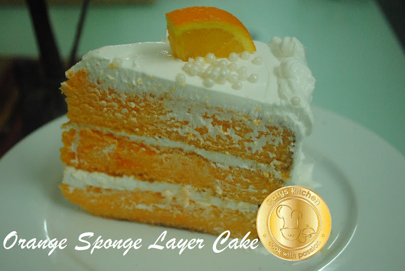 Orange Sponge Cake
 PATYSKITCHEN ORANGE SPONGE LAYER CAKE FOR PAPA 50 TH BIRTHDAY