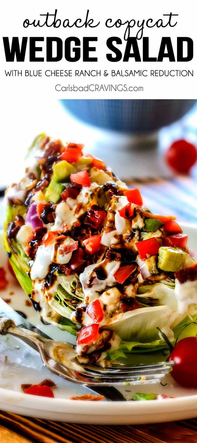 Outback Salad Dressings
 Outback WEDGE SALAD with Blue Cheese Ranch & Balsamic