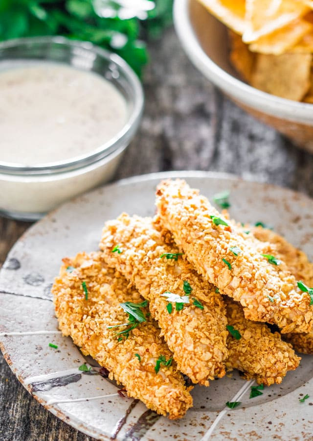 Oven Fried Chicken Strips
 Oven Fried Breaded Chicken Tenders with Maple Mustard